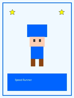 极速跑者像素角色图，拥有冲刺加速能力，挑战 pp电子 速通