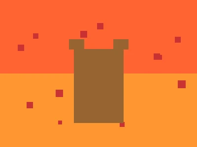 像素艺术作品：日落城堡，pp电子 社区创作